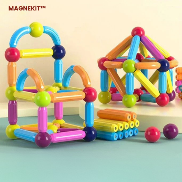 MagneKit™ – Le Jeu de Construction Magnétique qui Développe la Créativité Sans Écran