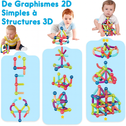 MagneKit™ – Le Jeu de Construction Magnétique qui Développe la Créativité Sans Écran